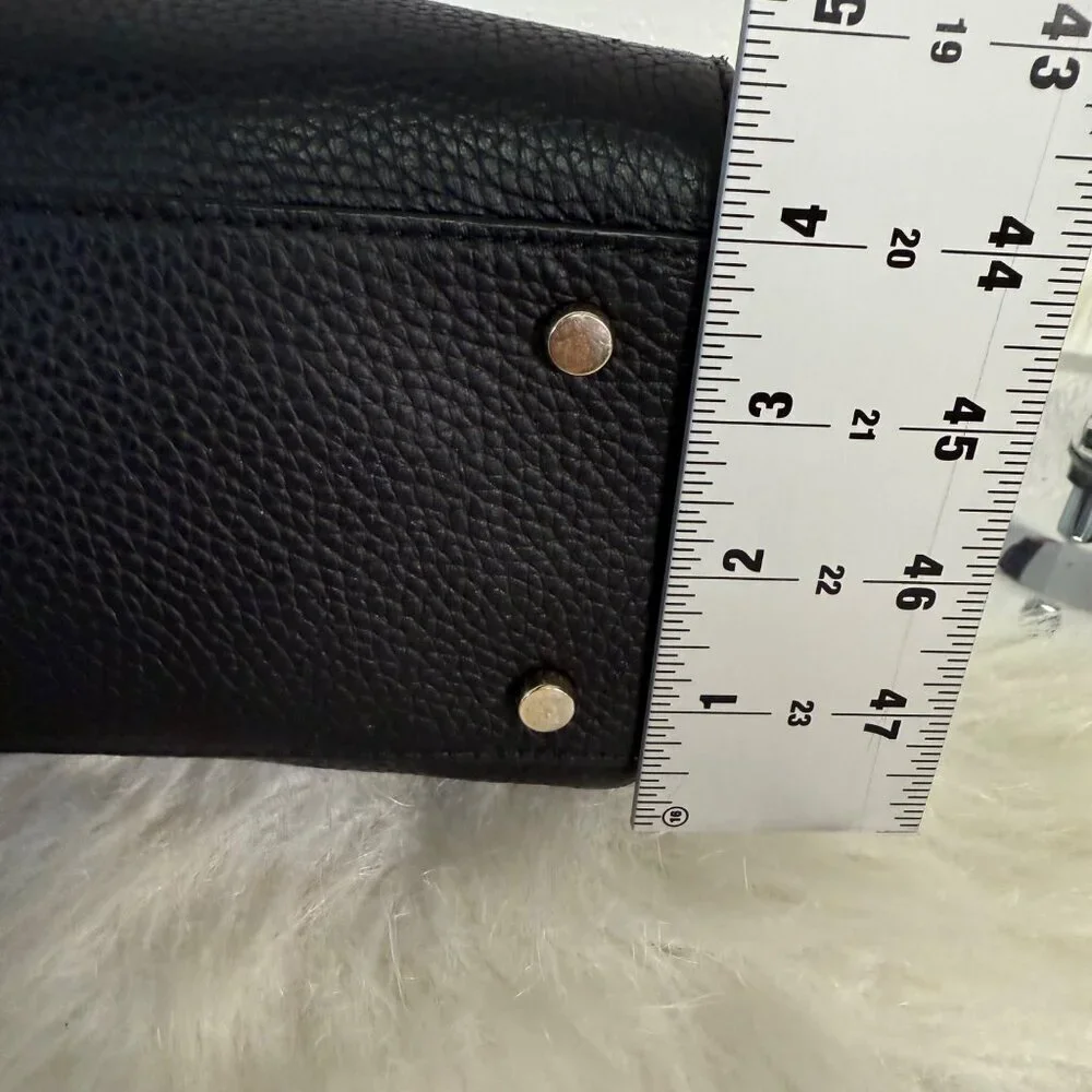 Kate Spade Sawyer Henderson Street Black Satchel Pumise Leather CrossbodyBag Bow